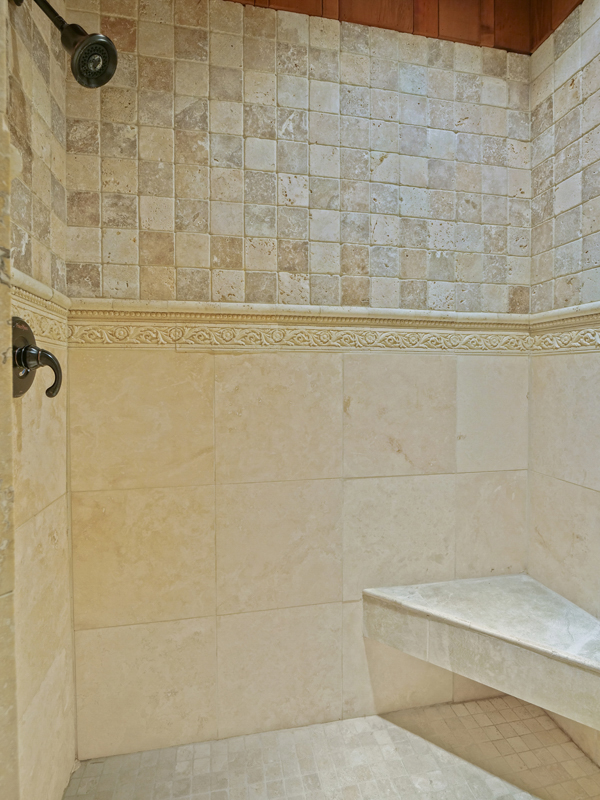Tanner Manor - The Vieux Bathroom 1 Shower Inside